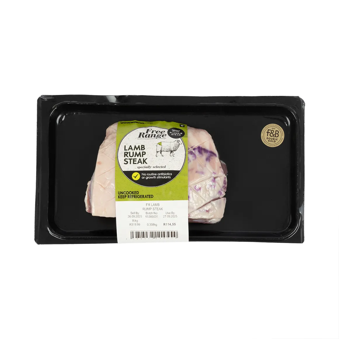 Free Range Lamb Rump Steak Avg 350 g