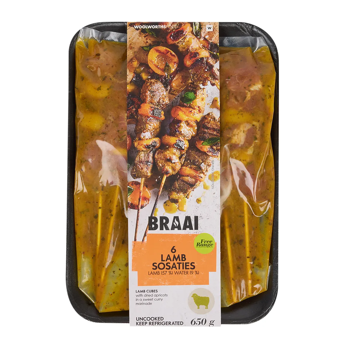 Free Range Lamb Sosatie Kebabs 650 g