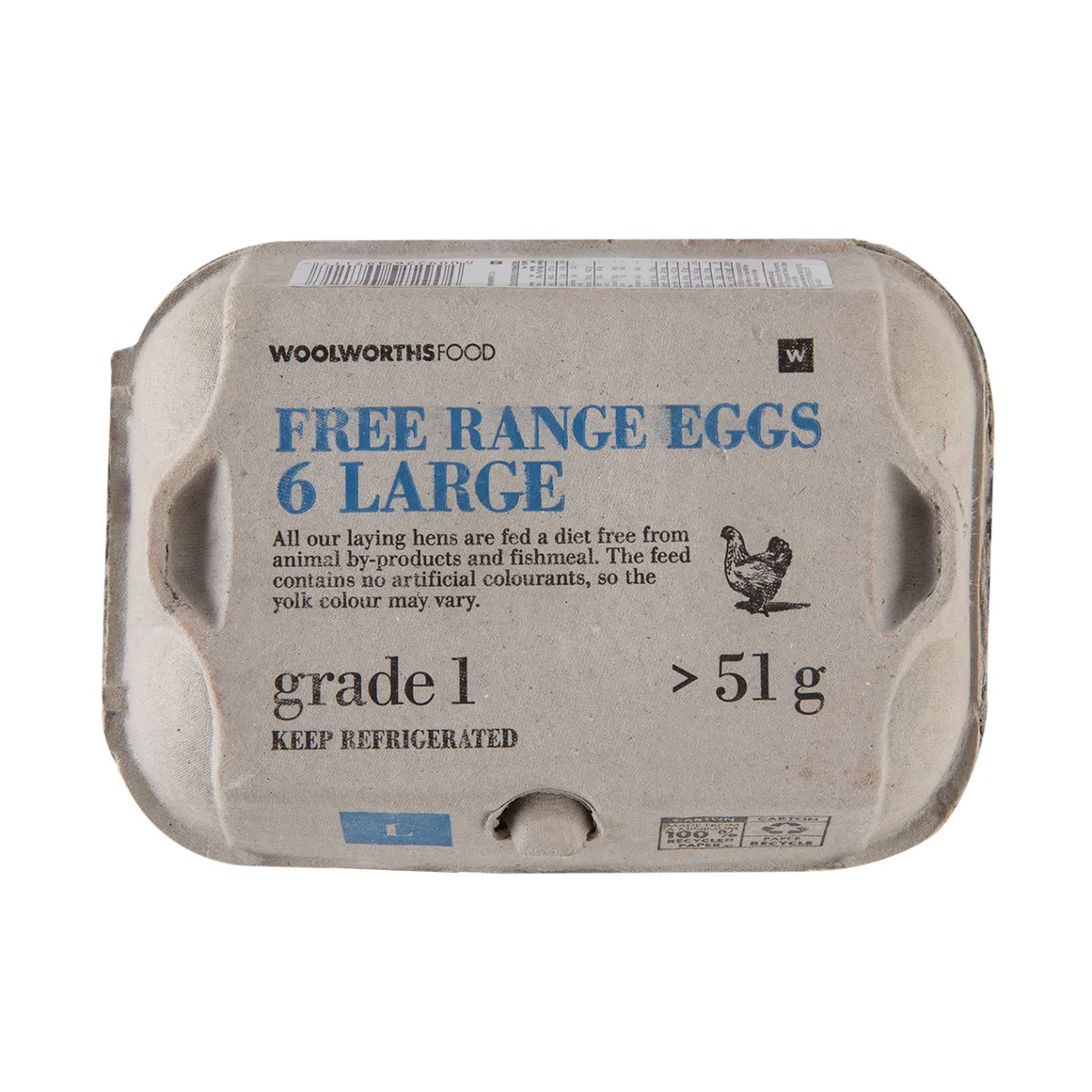Free Range Large Chilled Eggs 6 pk