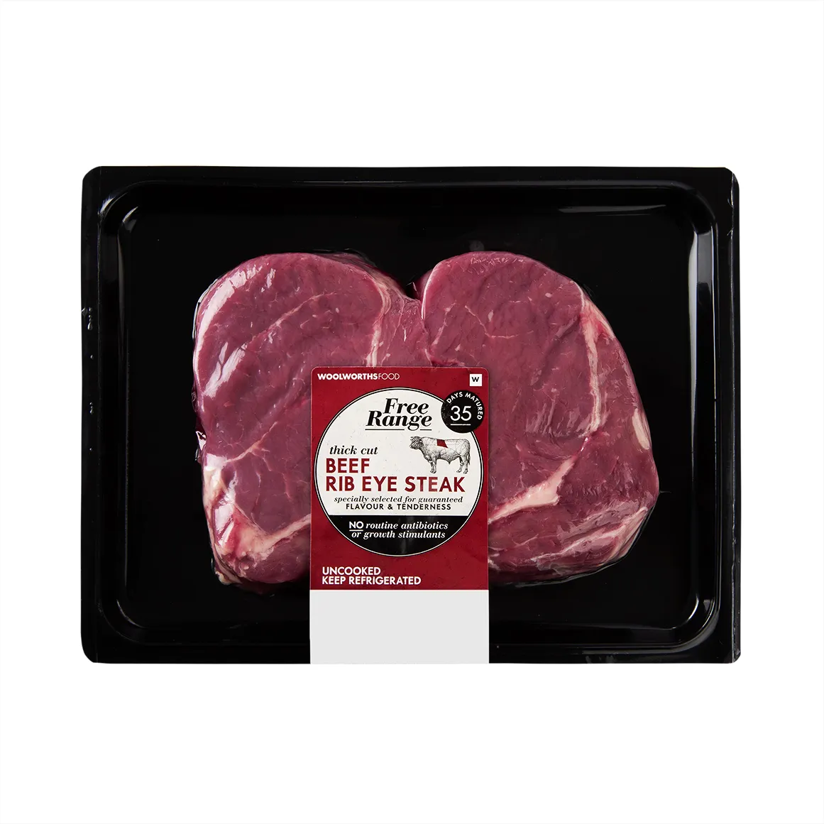 Free Range Mature Thick Cut Beef Rib Eye Steak Avg 700 g