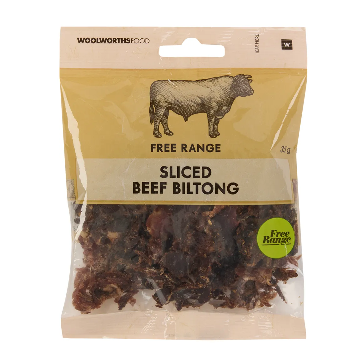 Free Range Sliced Beef Biltong 35 g