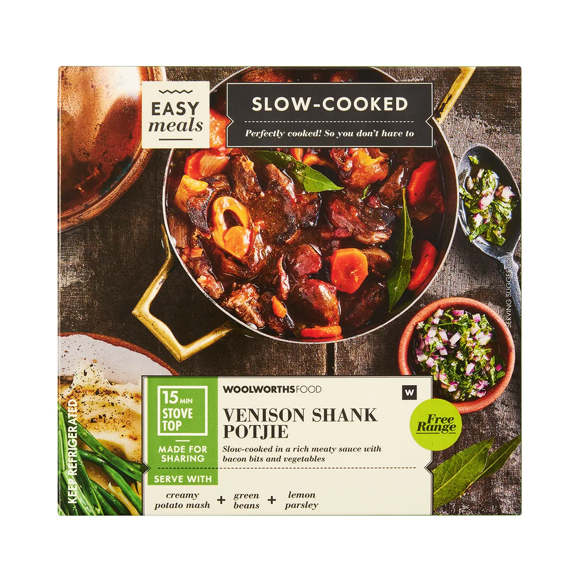 Free Range Slow Cooked Venison Shank Potjie Avg 1.2 kg