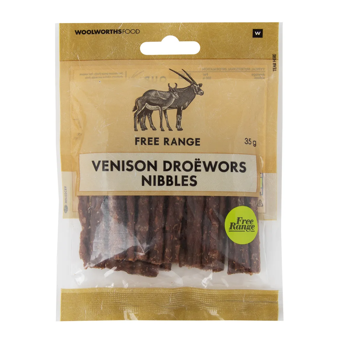 Free Range Venison Droëwors Nibbles 35 g