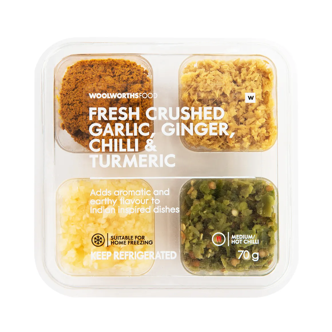 Fresh Crushed Garlic, Ginger, Chilli & Turmeric 70 g