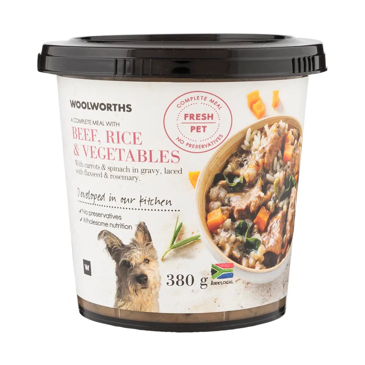 Fresh Pet Beef, Rice and Vegetables Dog Food 380 g