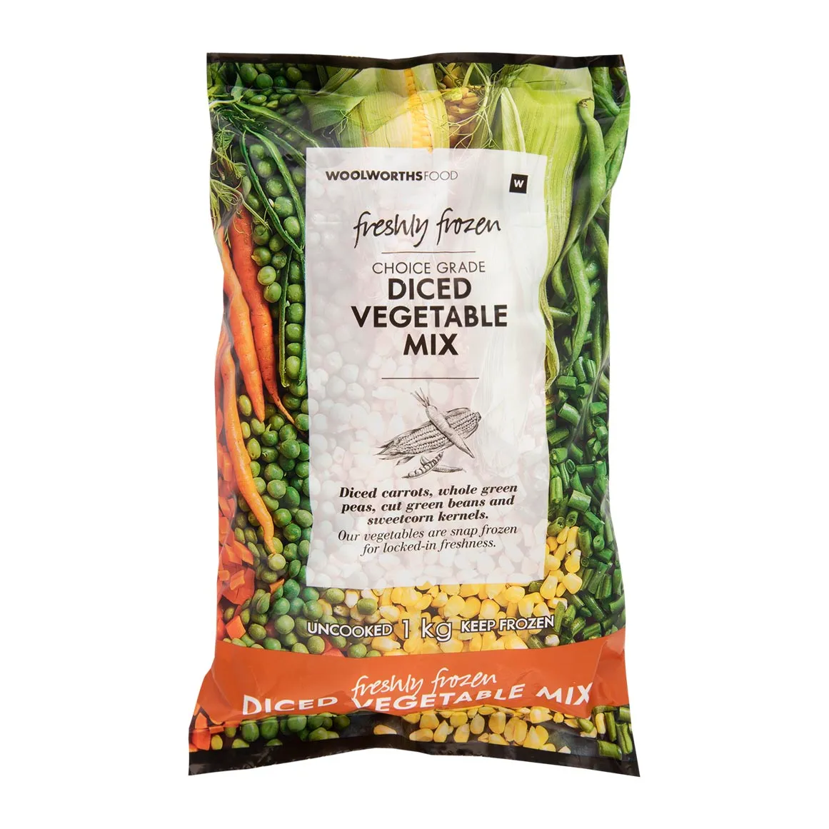 Freshly Frozen Diced Vegetable Mix 1 kg