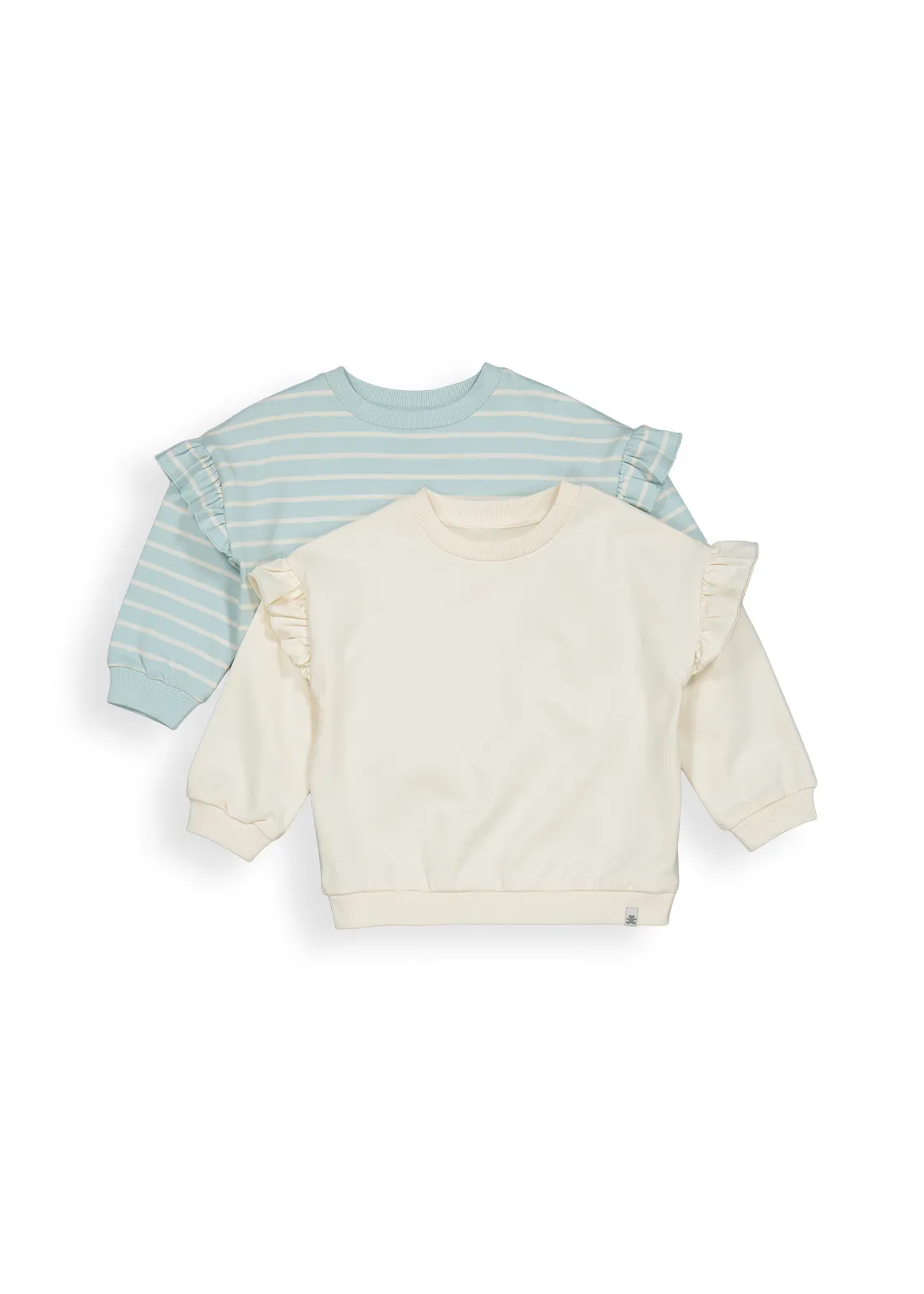 Frill Cotton Fleece Sweatshirts 2 Pack - X BLUE
