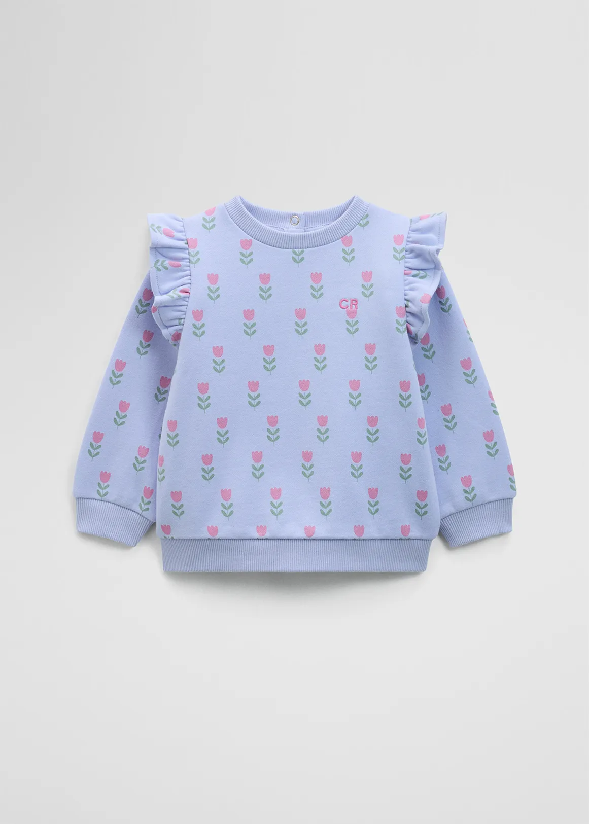Frill Logo Sweat - BLUEBELL FLORAL