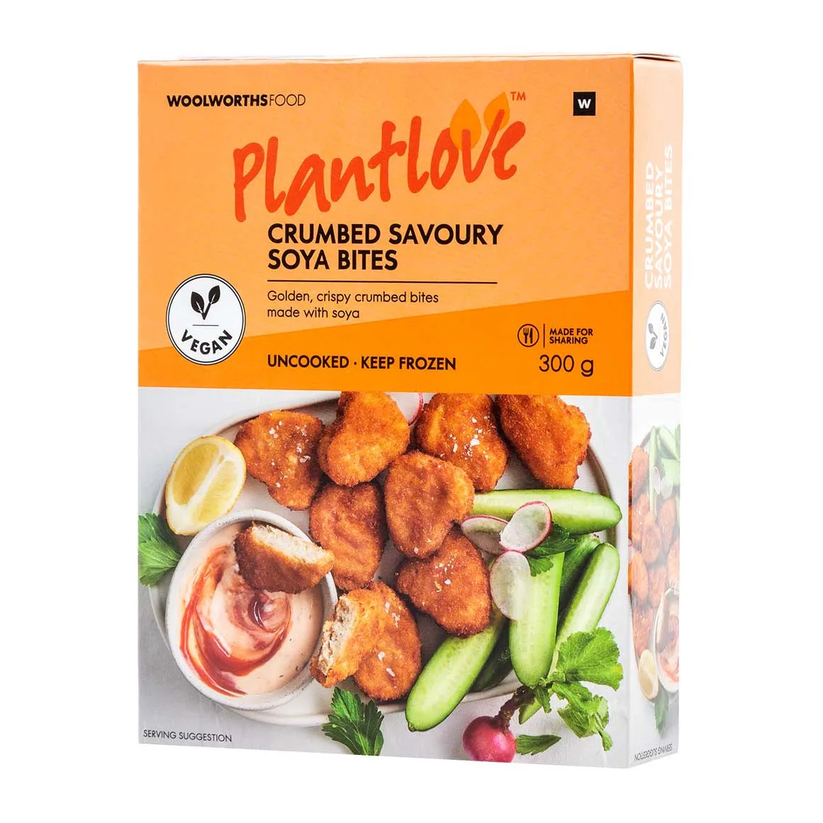 Frozen PlantLove™ Crumbed Savoury Soya Bites 300 g