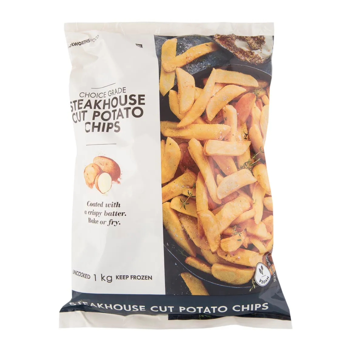Frozen Steakhouse Cut Potato Chips 1 kg