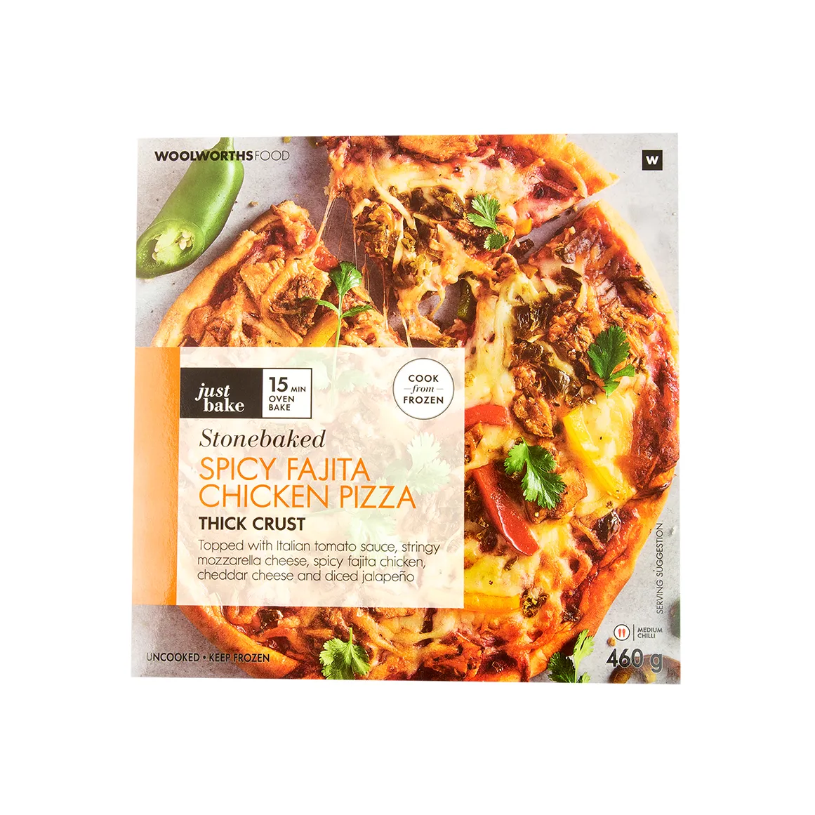 Frozen Stonebaked Spicy Fajita Chicken Pizza 460 g