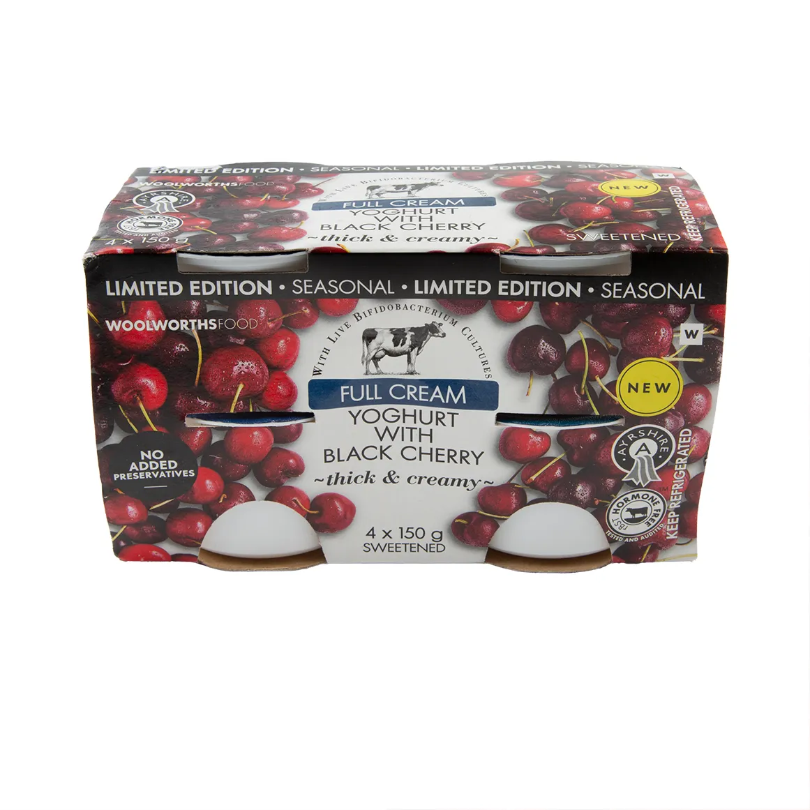 Full Cream Ayrshire Yoghurt with Black Cherry 4 x 150 g