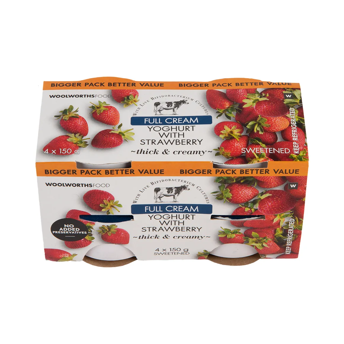 Full Cream Yoghurt with Strawberry 4 x 150 g