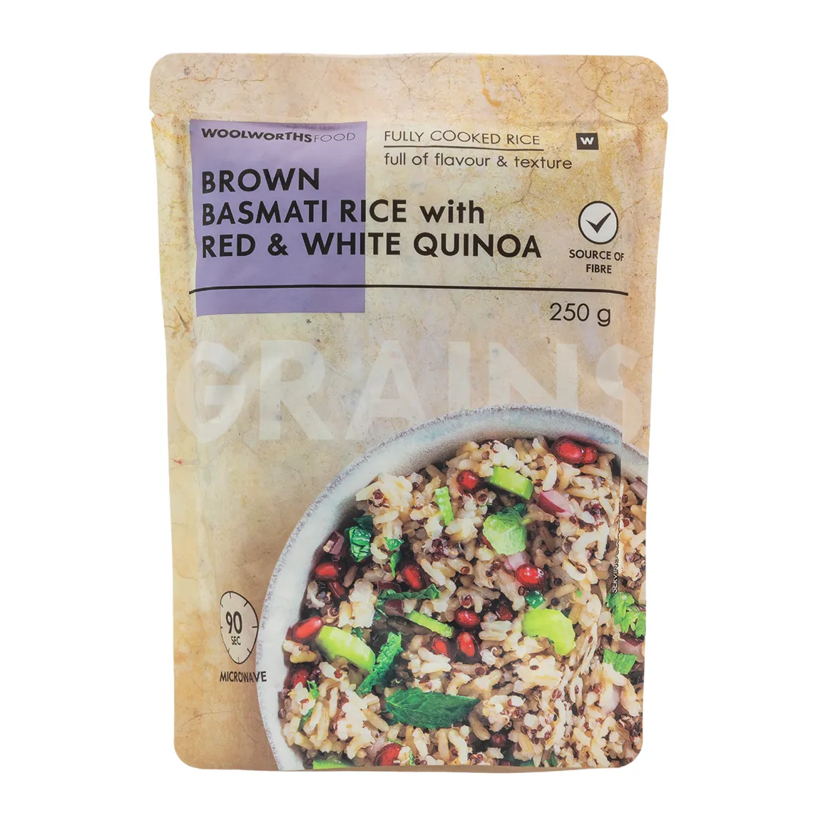 Fully Cooked Brown Basmati Rice With Red and White Quinoa 250 g