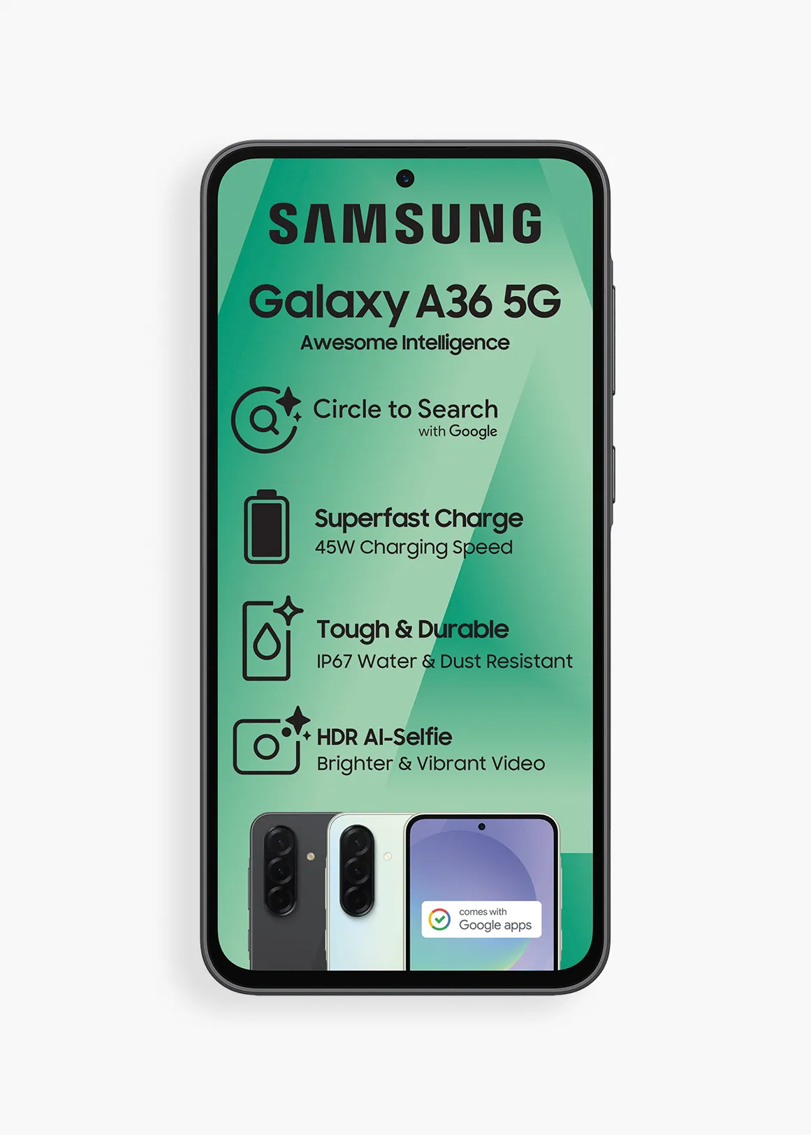 Galaxy A36 128GB 5G Dual Sim - BLACK