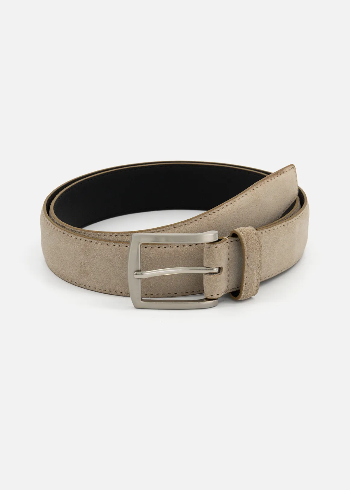 Genuine Suede Belt - STONE