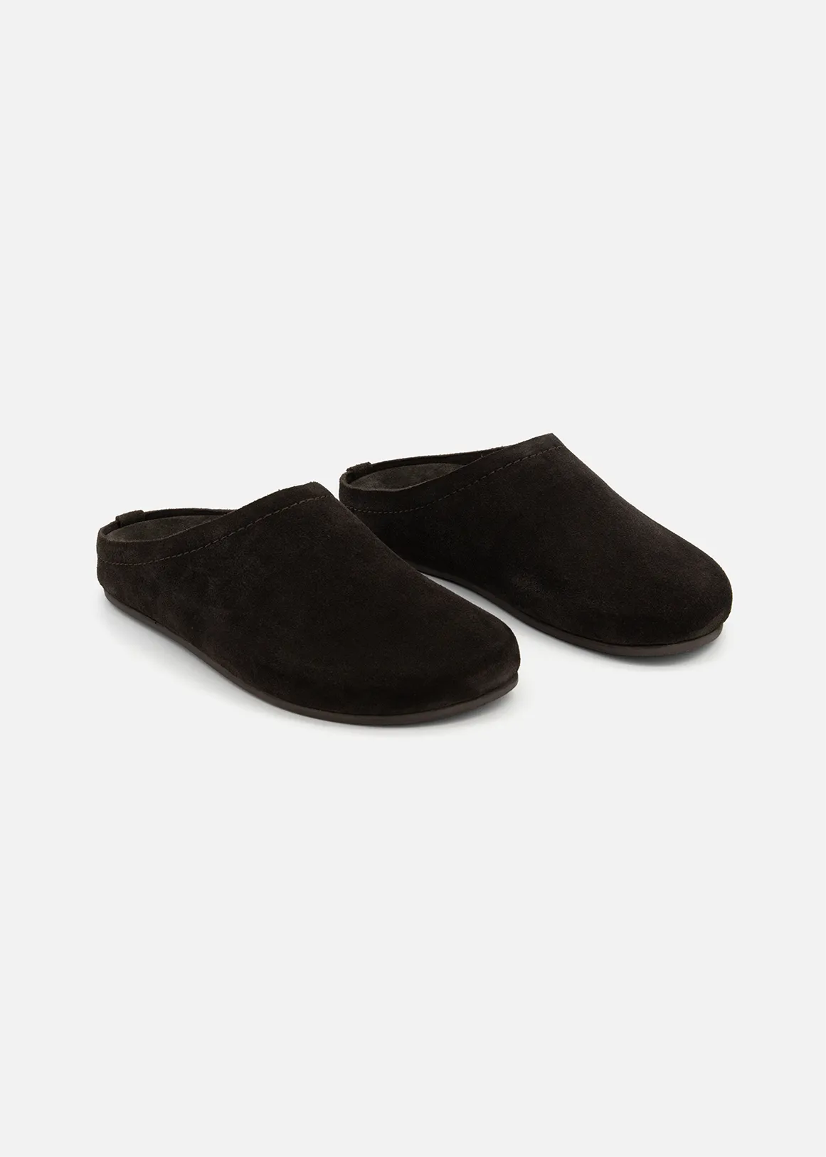 Genuine Suede Clogs - Premium - BROWN