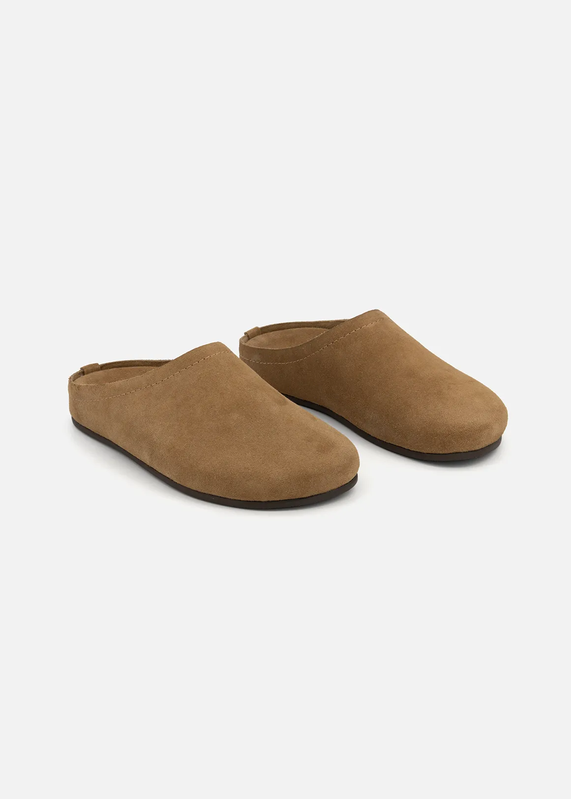 Genuine Suede Clogs - Premium - NATURAL