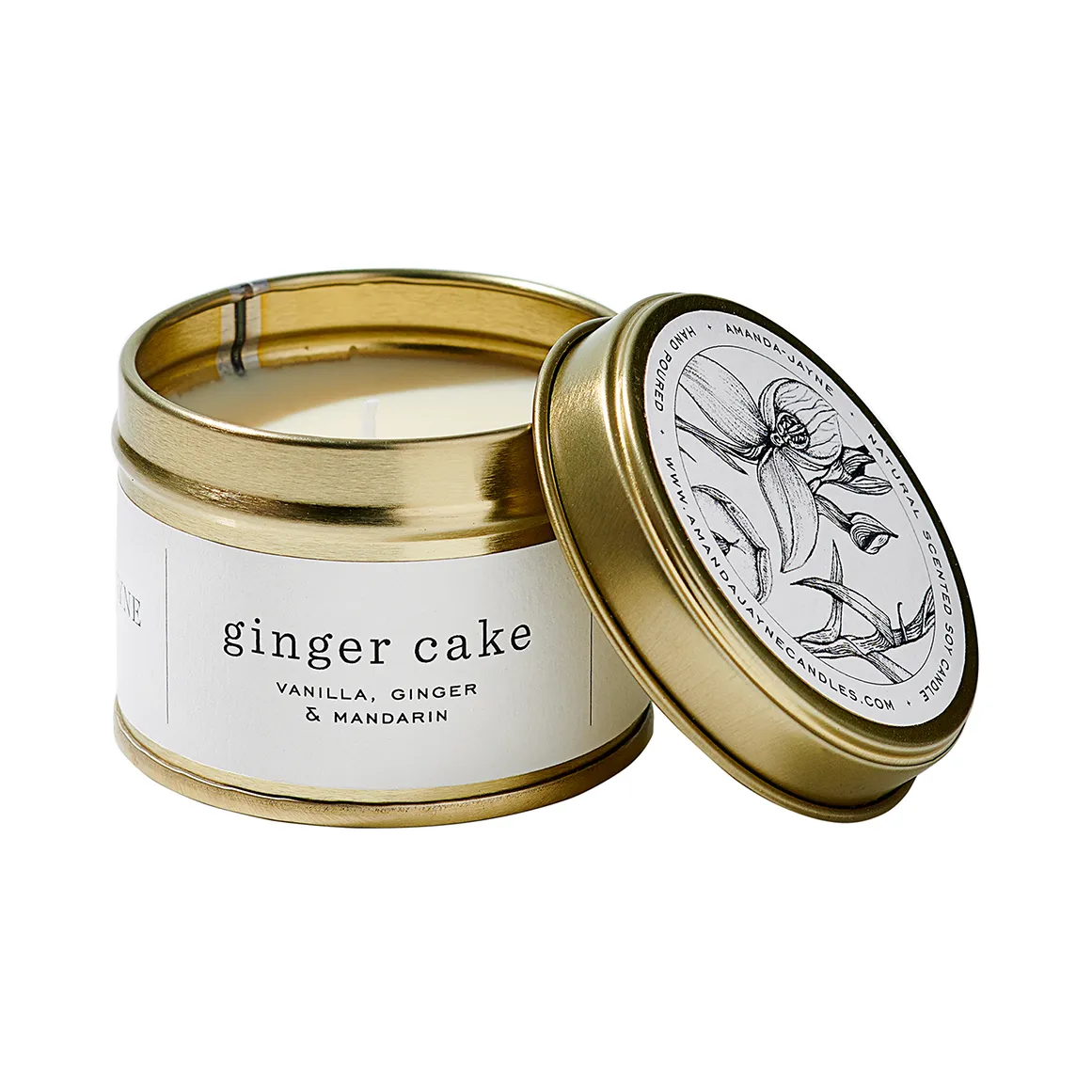 Ginger Cake Gold Tin Candle - 100ml