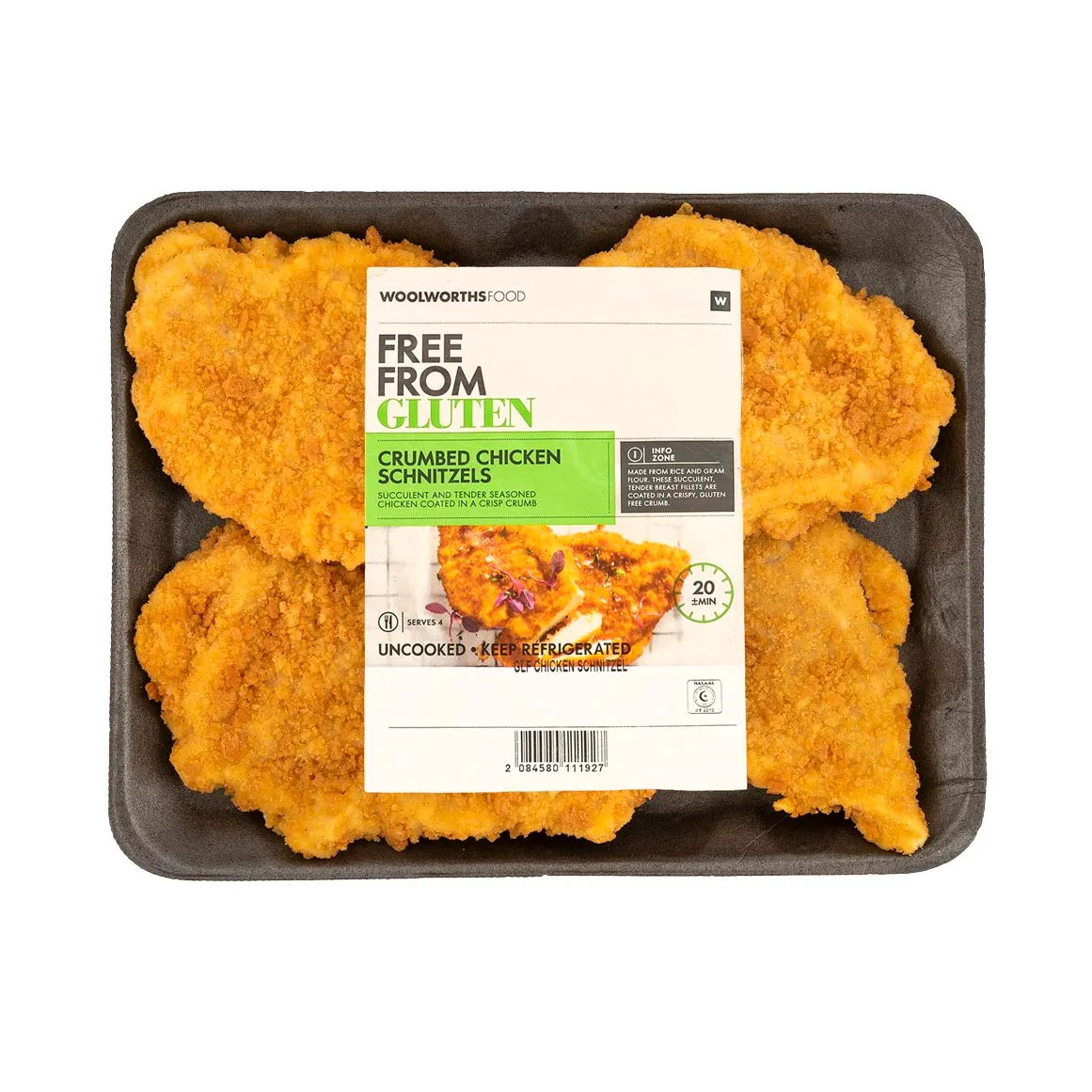 Gluten Free Crumbed Chicken Schnitzels Avg 700 g - Free From Gluten