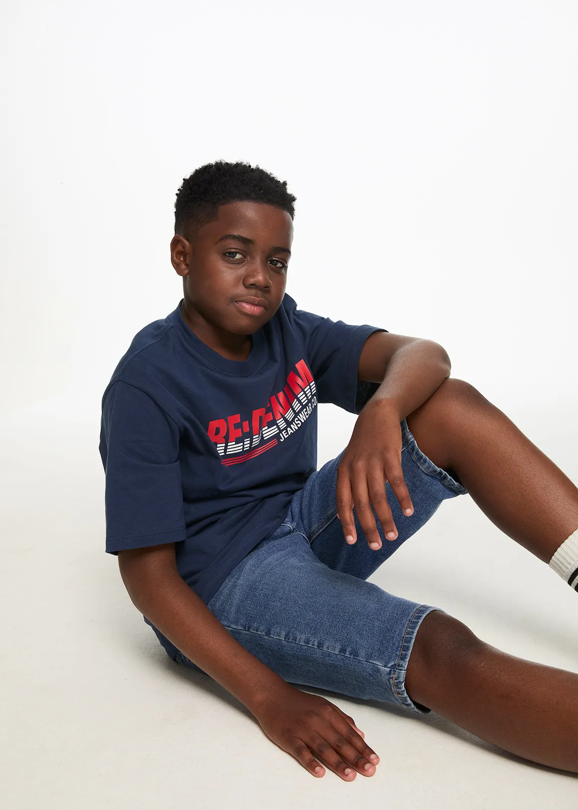 Graphic Cotton T-shirt - X NAVY