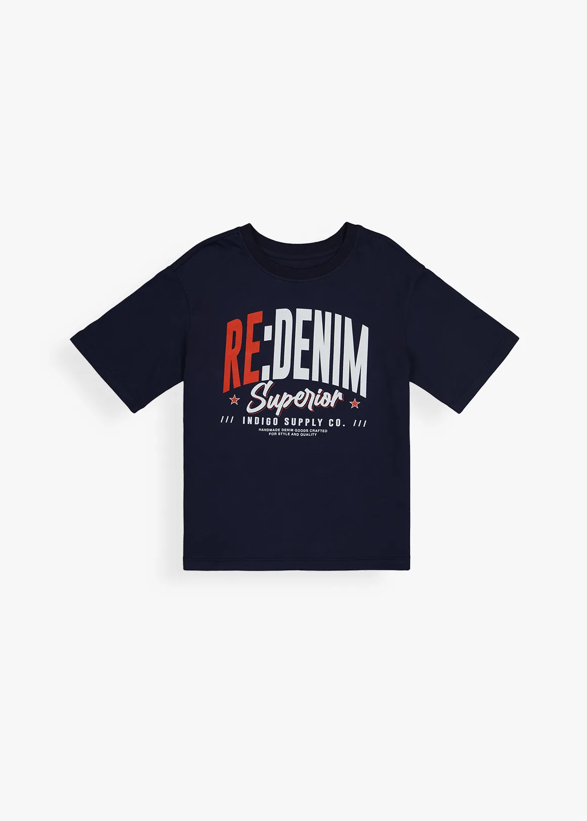 Graphic Cotton T-shirt - X NAVY