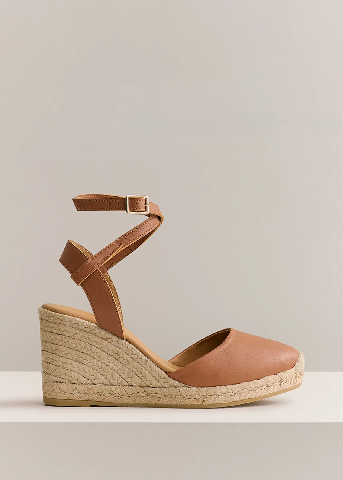 Gwen Espadrille Wedge - RUSSET