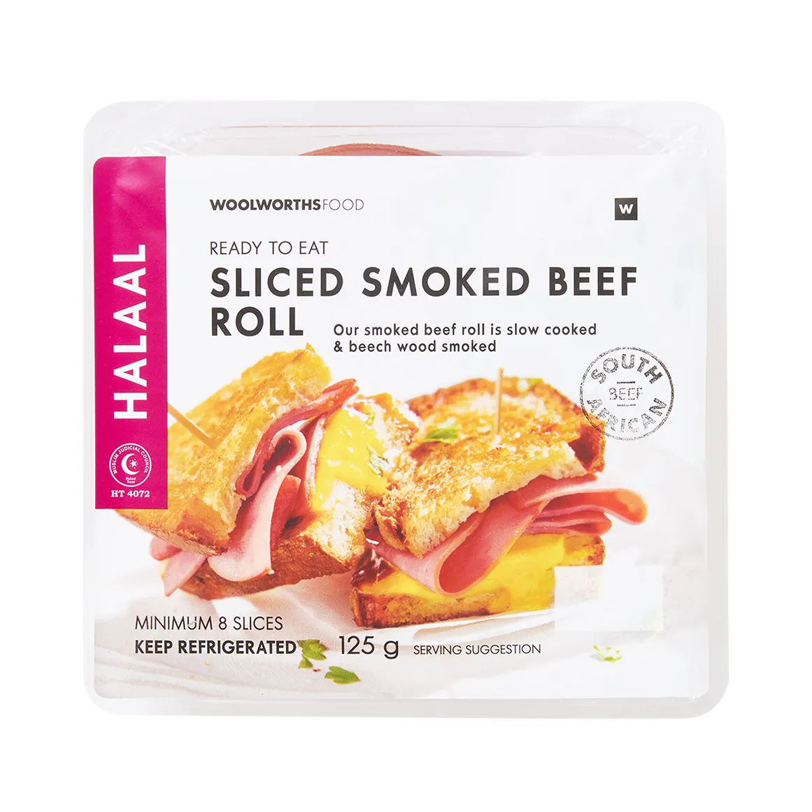 Halaal Sliced Smoked Beef Roll 125 g