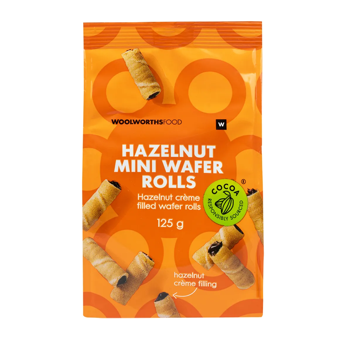 Hazelnut Mini Wafer Rolls 125 g