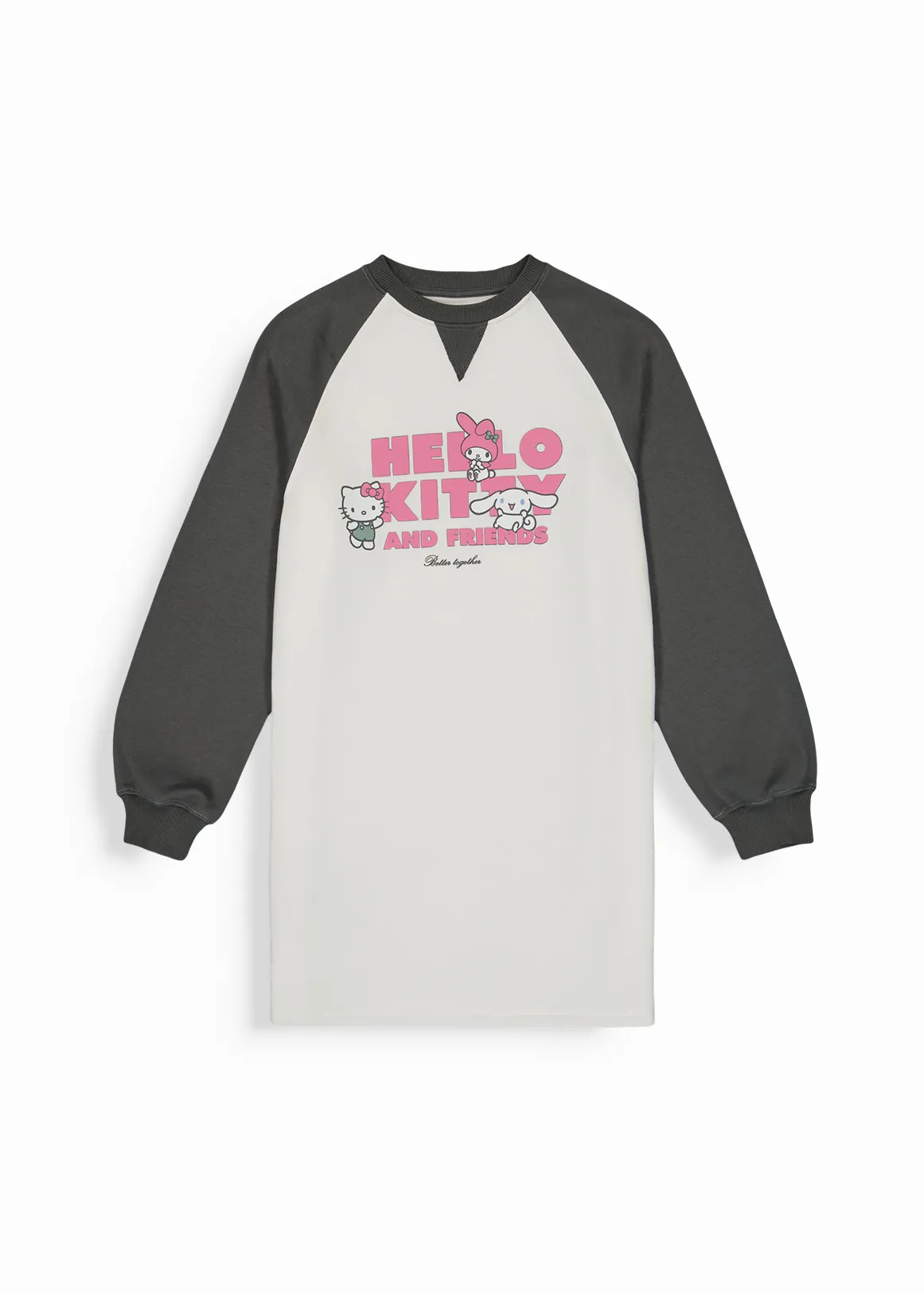 Hello Kitty Oversized Fleece Dress - X GREY