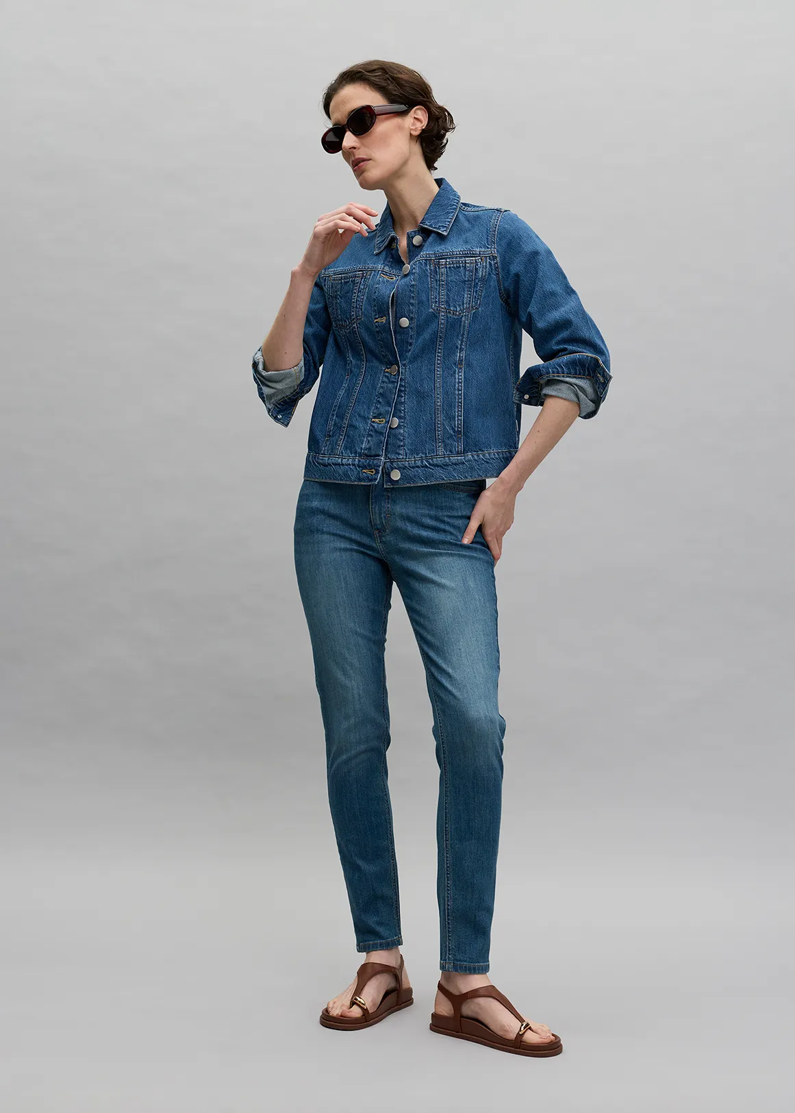 High Rise Skinny Jeans - BLUE