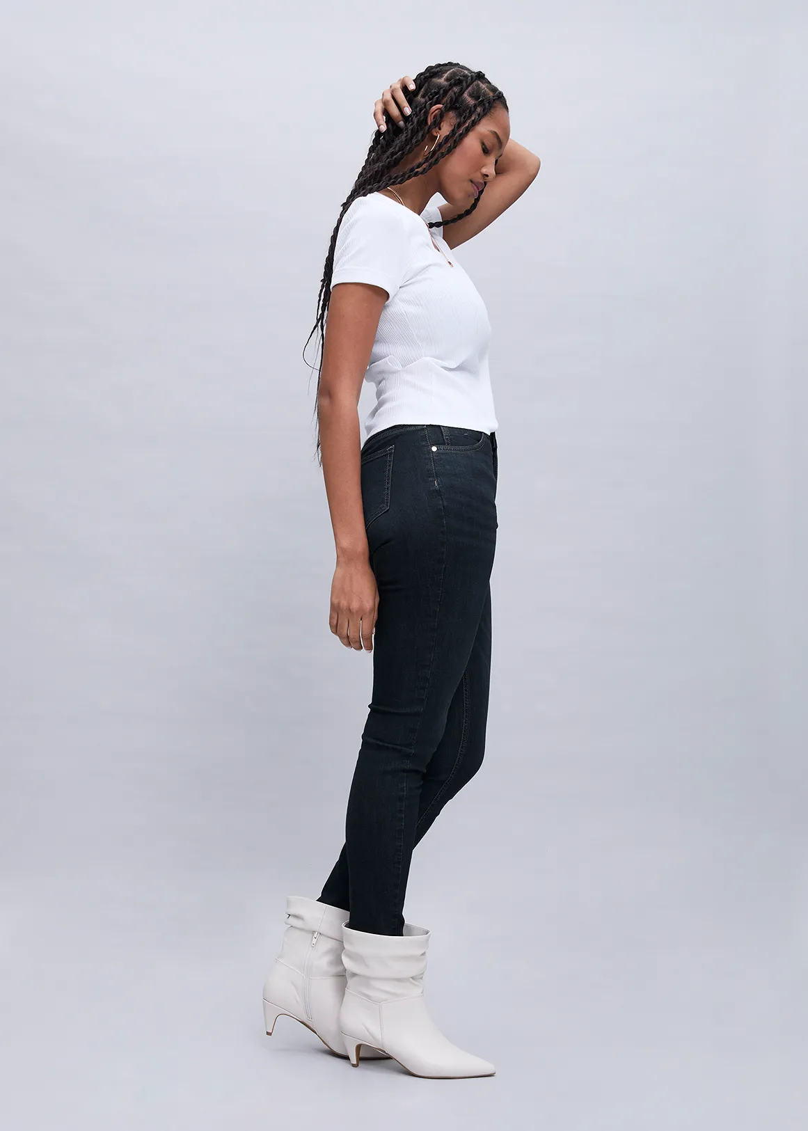 High Rise Skinny Jeans - X BLUE