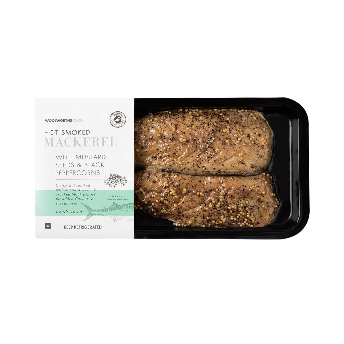 Hot Smoked Peppered Mackerel Avg 160 g