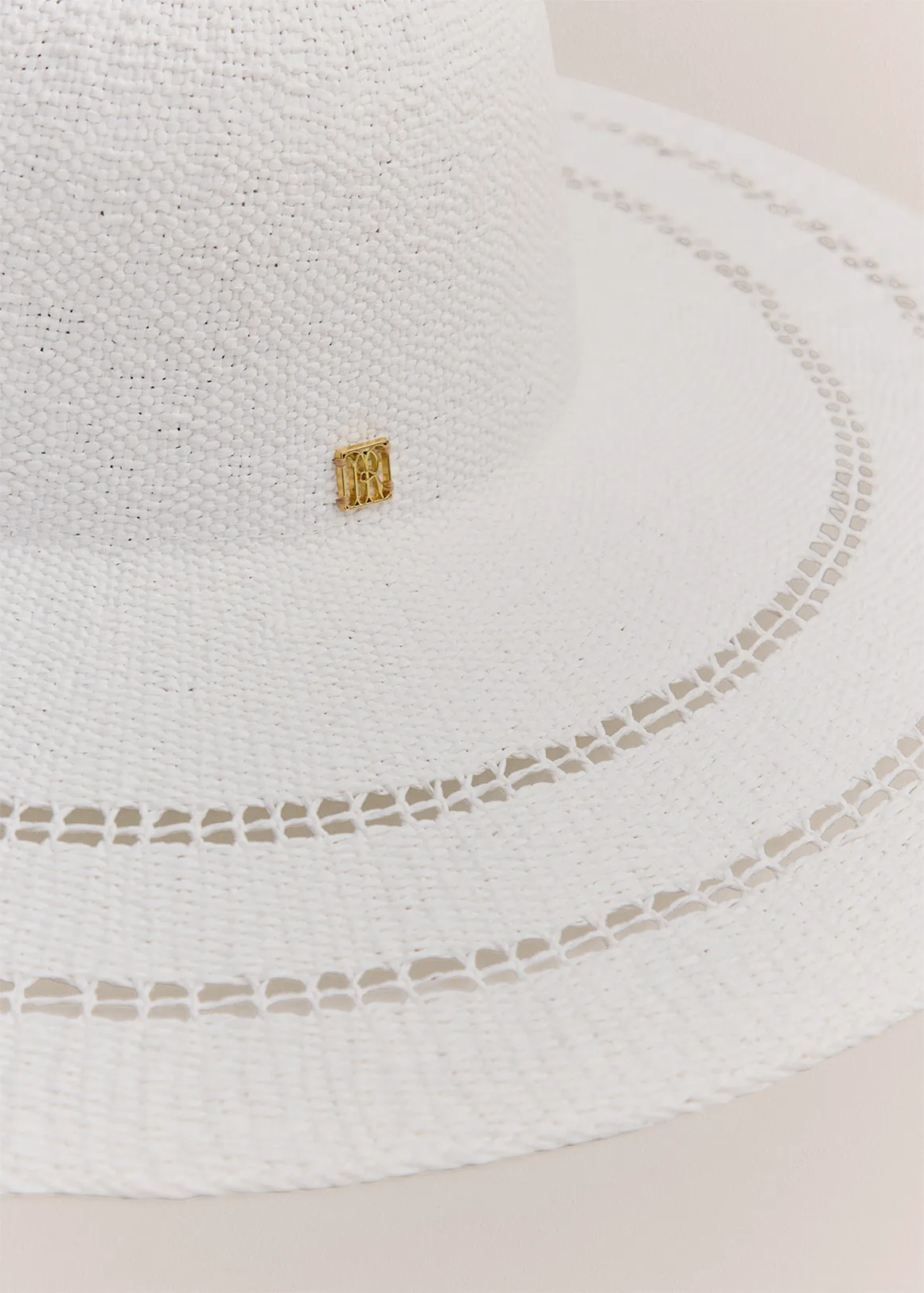 Hyams Woven Sun Hat - WHITE