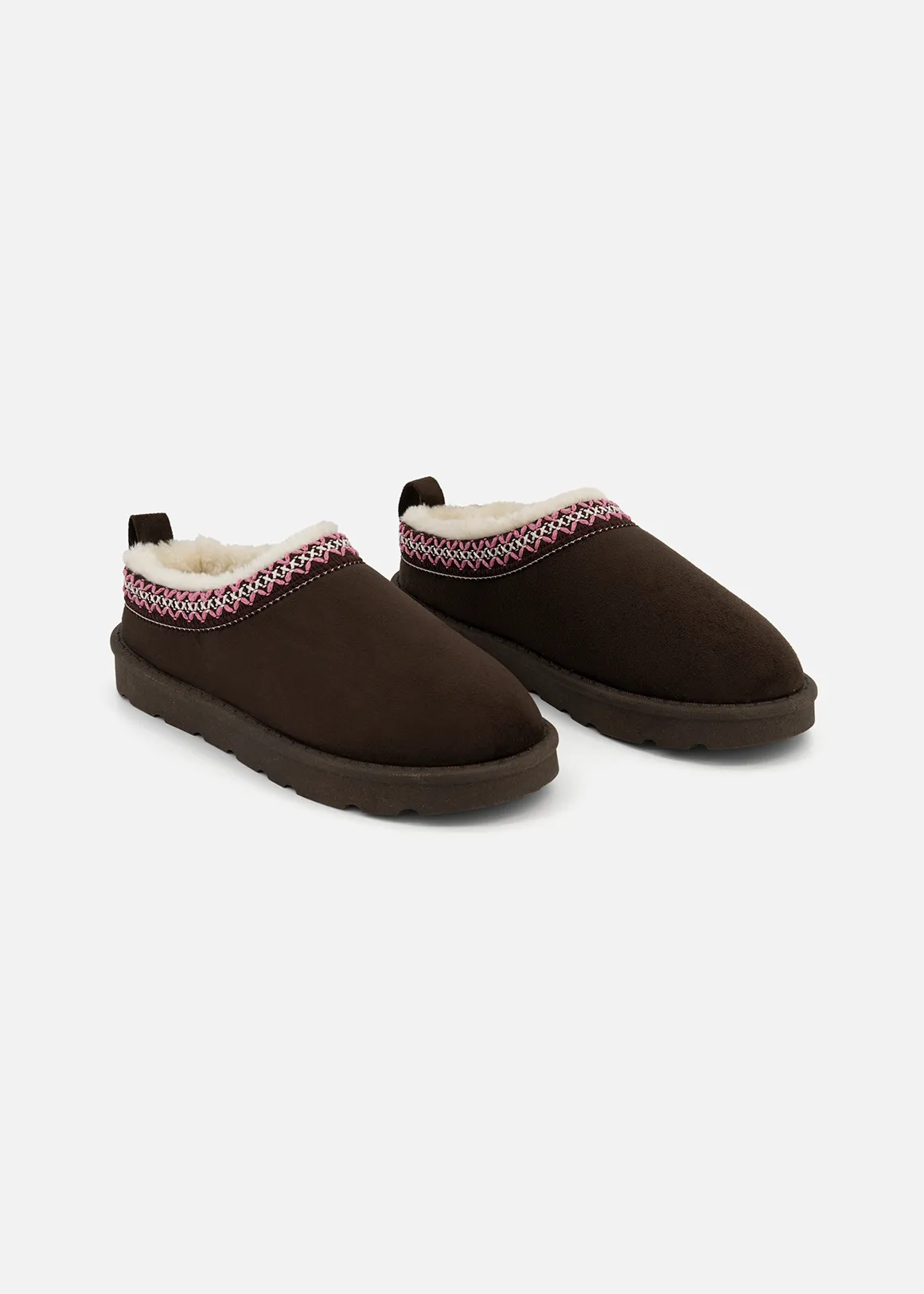 Hybrid Knitted Clog Slippers (Size 12-6) Older Girl - BROWN