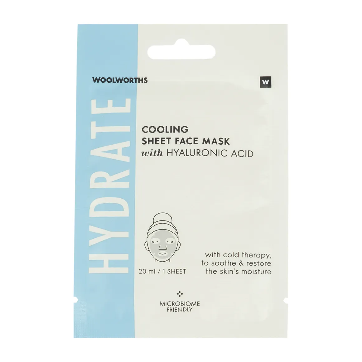 Hydrate Cooling Sheet Face Mask With Hyaluronic Acid 1 Sheet