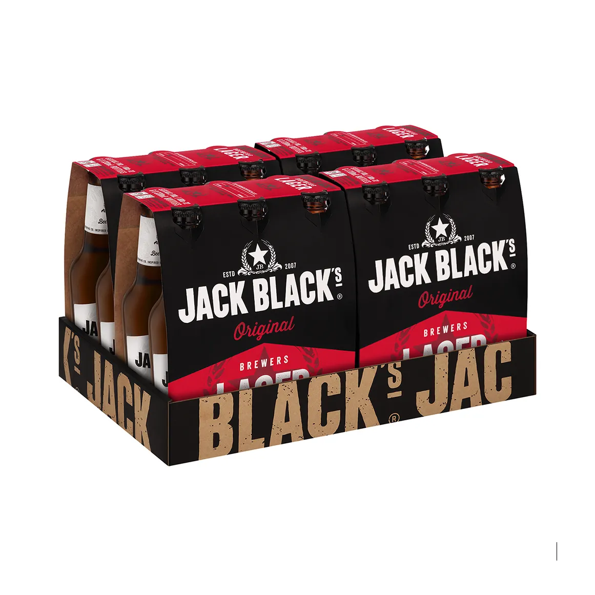 Jack Black Lager Beer 24 x 330 ml Bottles