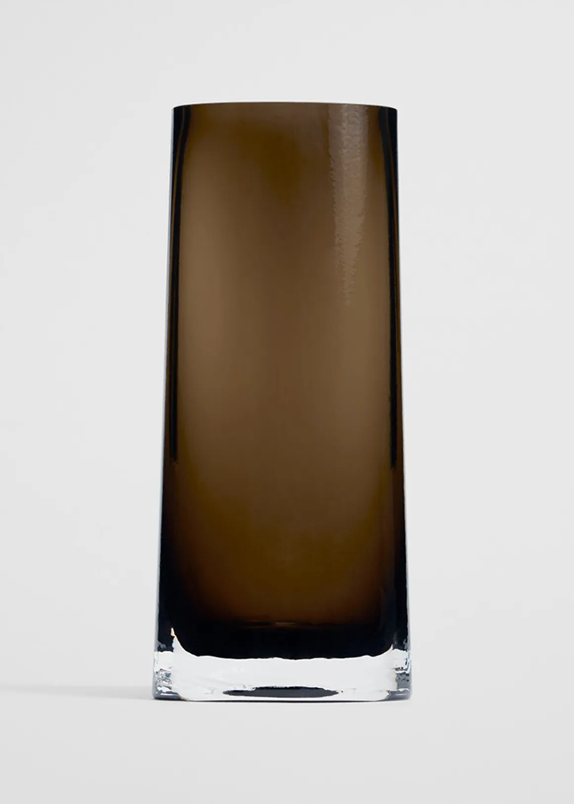 Karli Small Glass Vase - DARK ASH