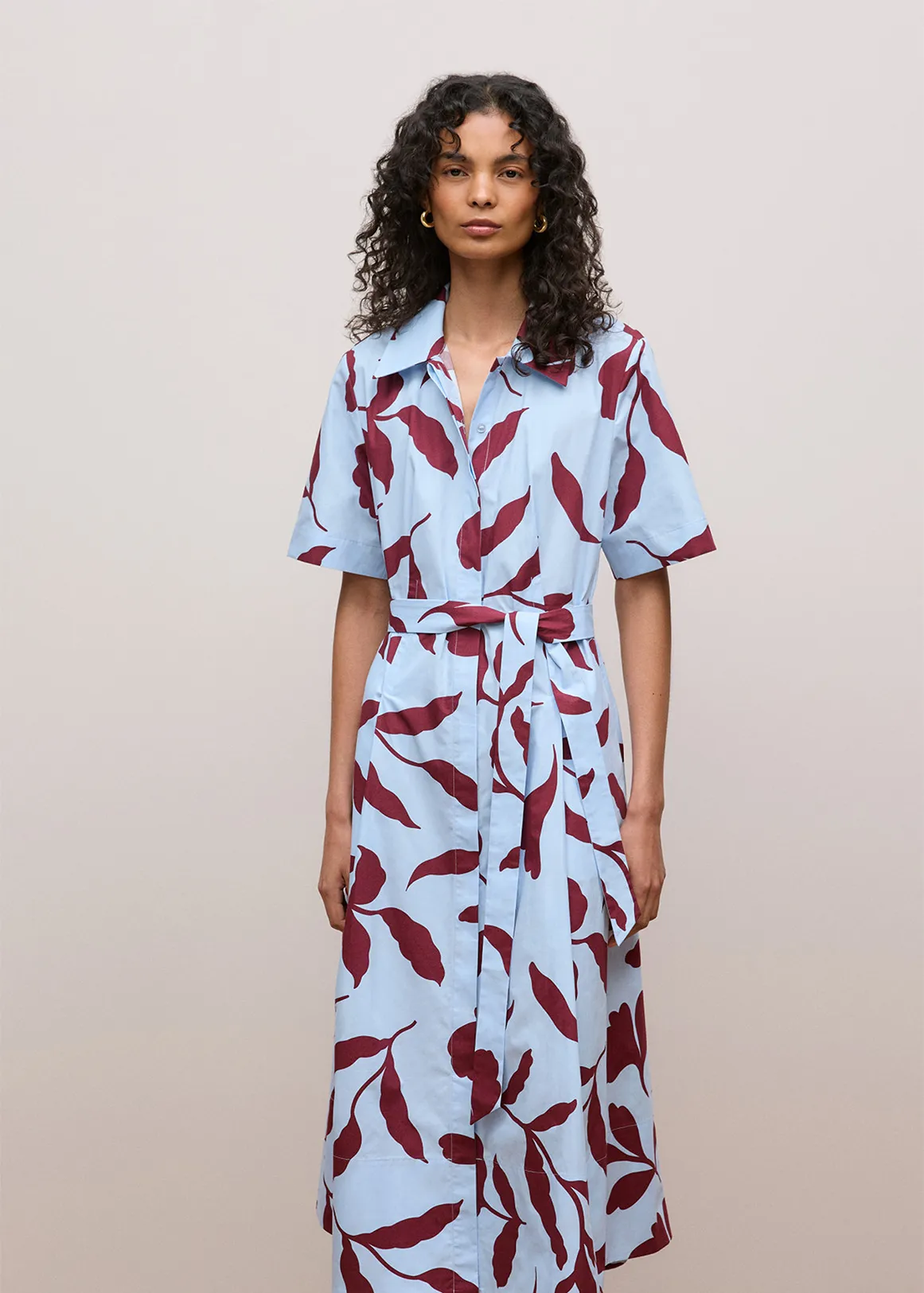 Karra Cotton Poplin Shirt Dress - SKY