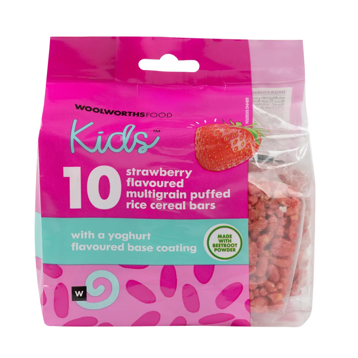 Kids™ Strawberry Multigrain Puffed Rice Cereal Bars 10 x 15 g