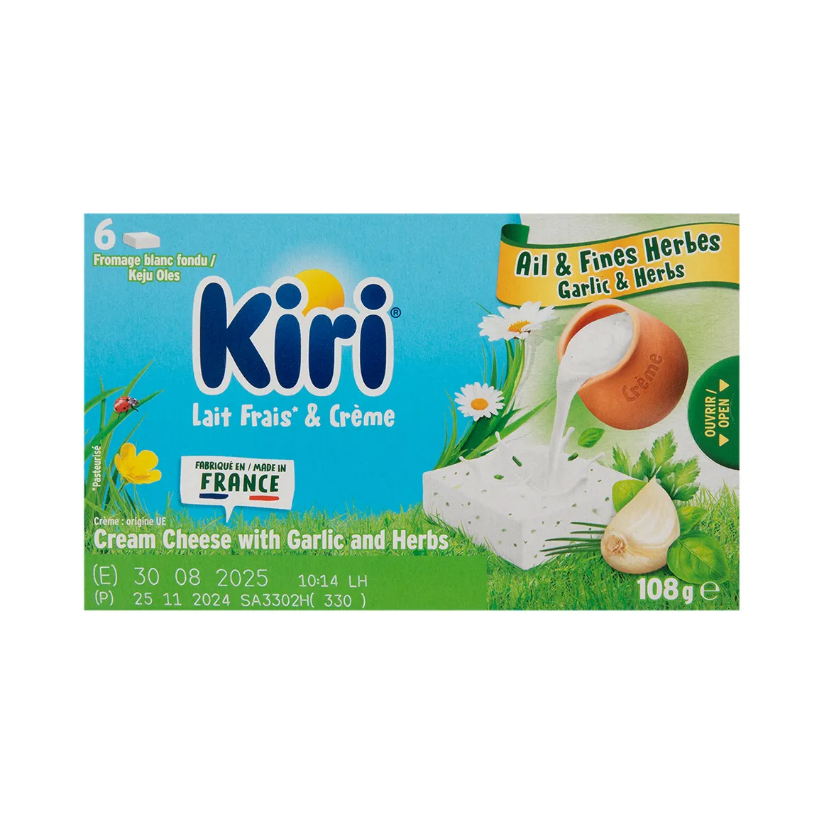 Kiri® Cream Cheese with Garlic & Herbs 108 g