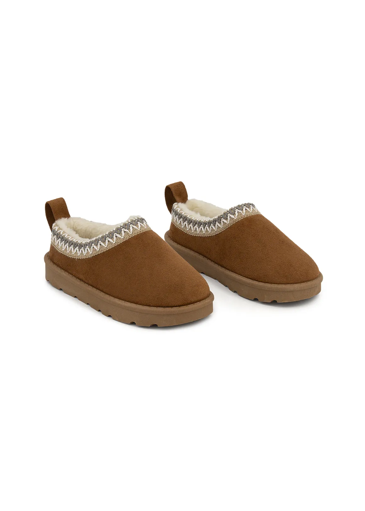 Knitted Clogs (Size 12-6) Older Girl - NATURAL