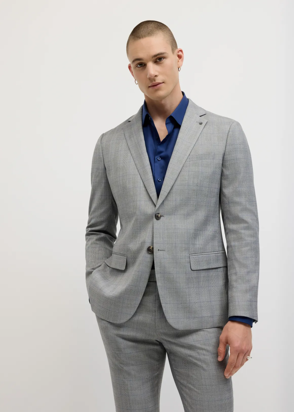 Kurt Prince of Wales Tailored Jacket - GREY