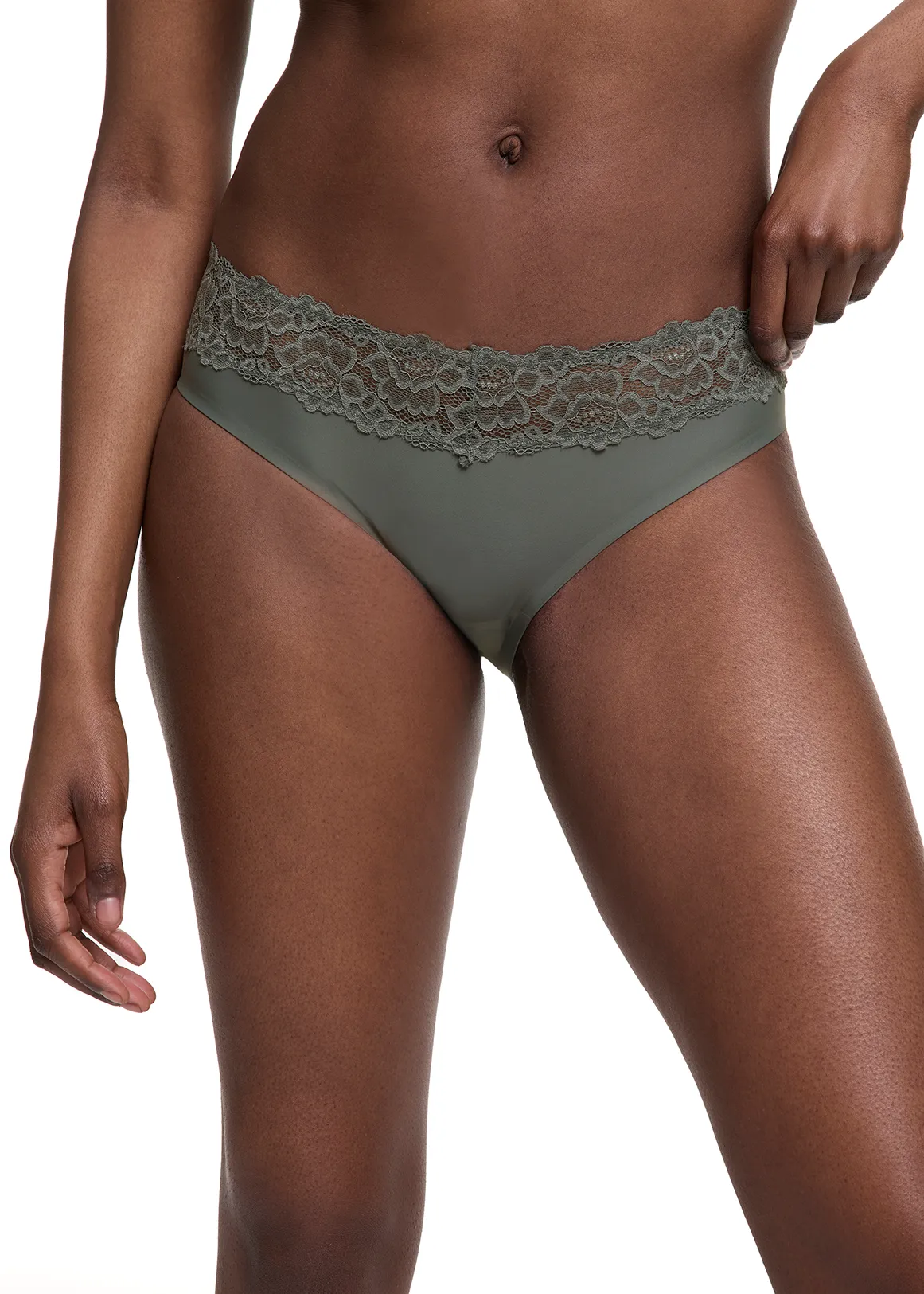 Lace Inset Bonded Brazilians - KHAKI