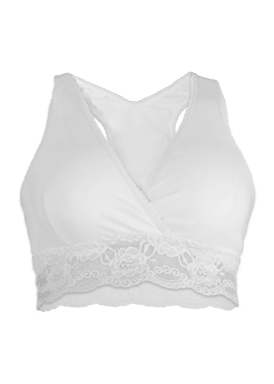 Lace Nursing  Bra - WHITE