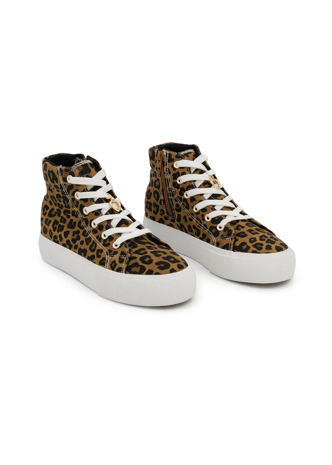 Lace-up High Top Sneakers (Size 12-6) Older Girl - X NATURAL