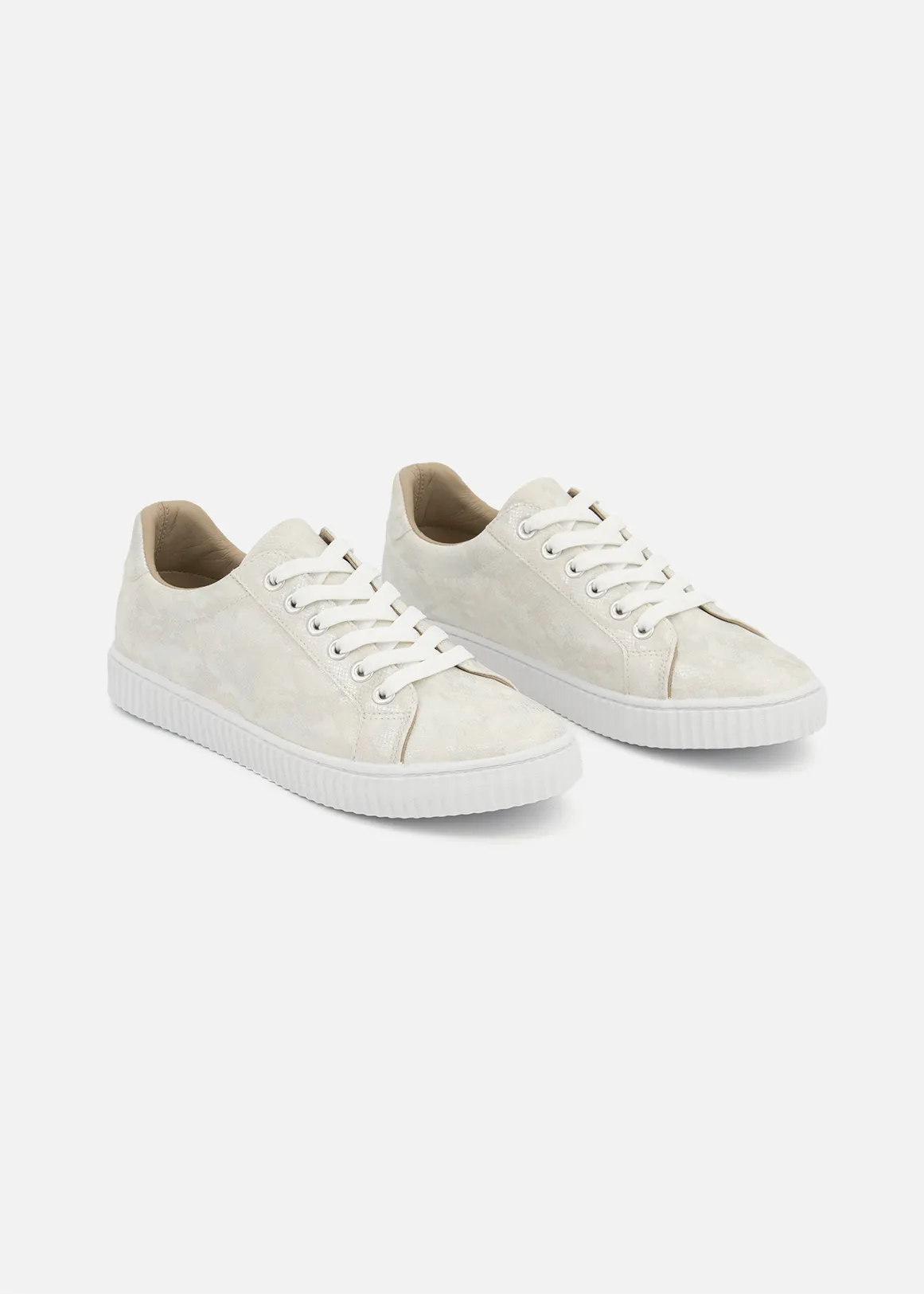 Lace-up Sneakers - SILVER