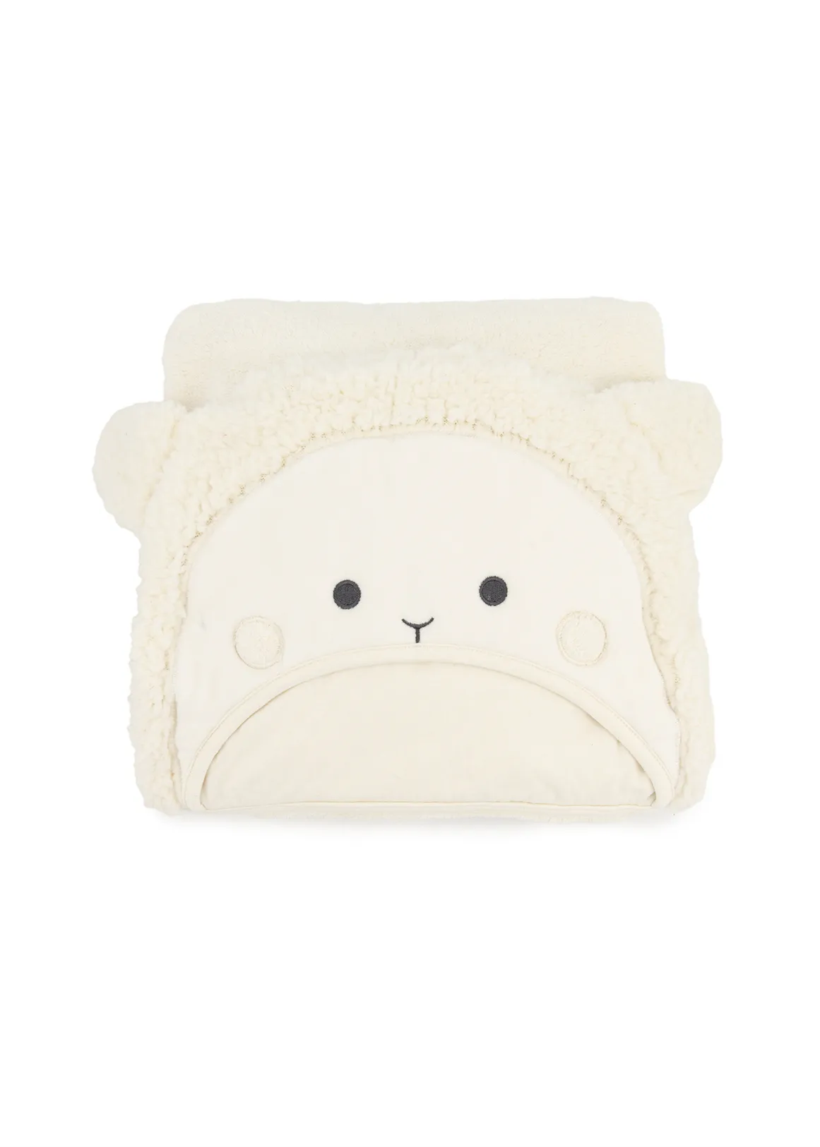Lamb Micro Fleece Hooded Towel - CREAM