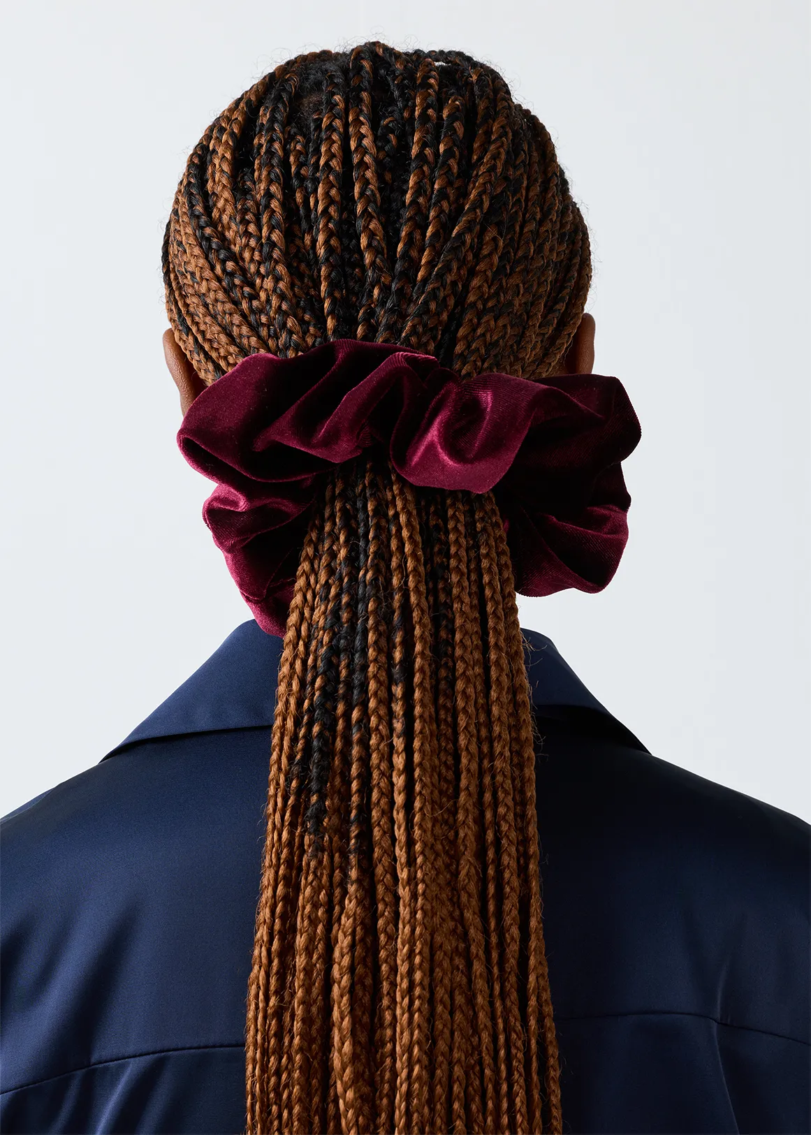 Large Velvet Scrunchie - BURGUNDY