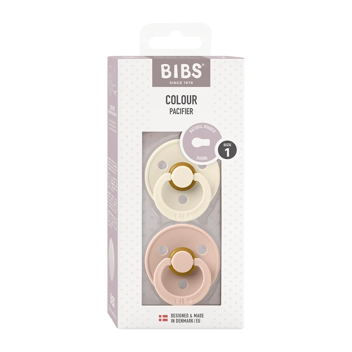 Latex Pacifiers 2-Pack Size 1 - BLUSH